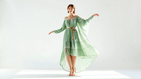 Découvrez comment porter une robe vert sauge avec style